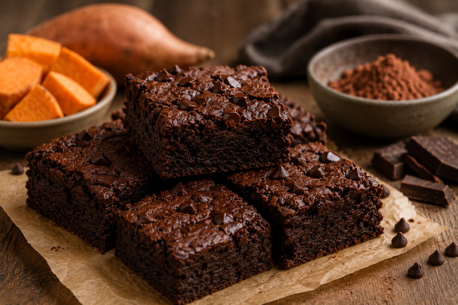 «Brownies» Με Γλυκοπατάτα