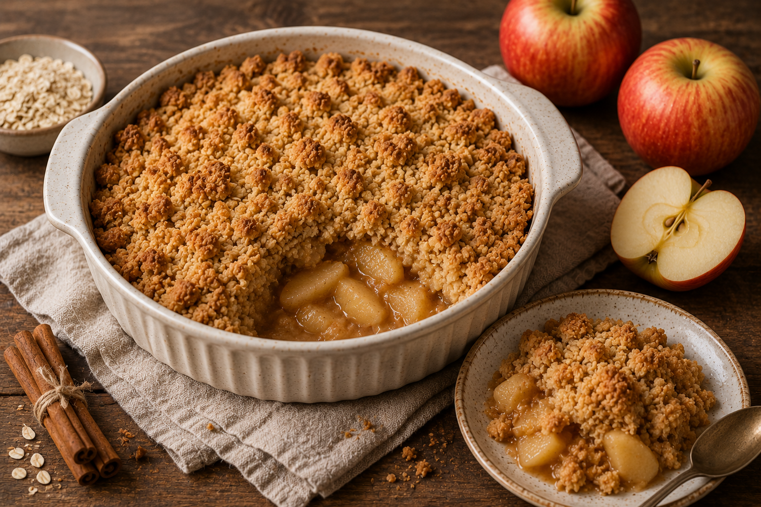 Συνταγή crumble μηλόπιτα