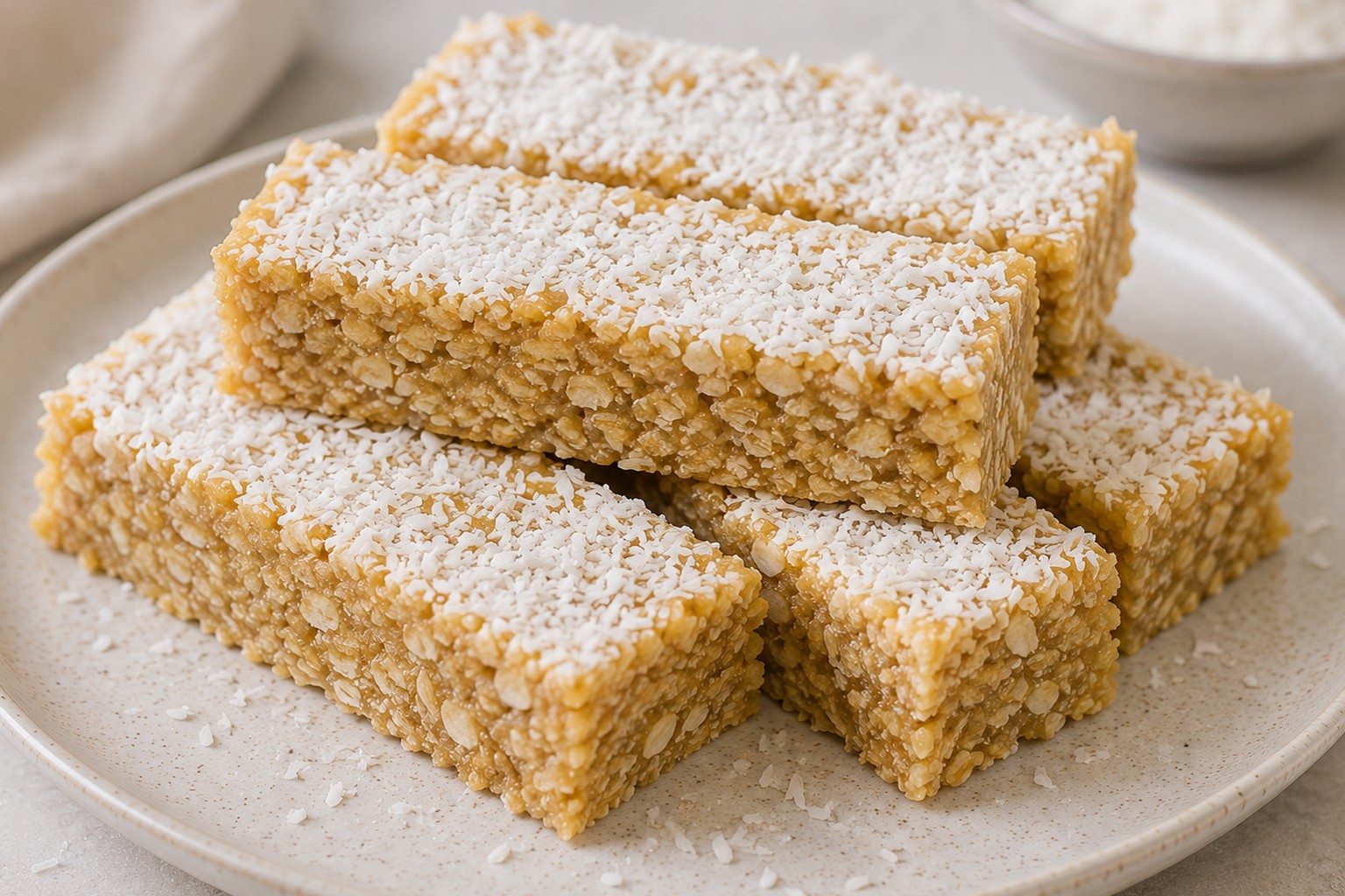 No - Bake Coconut Oat Bars